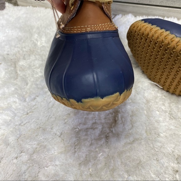 PRISTINE Khombu Letty Leather Lace Up Lined Duck Boots 7M - Picture 7 of 9